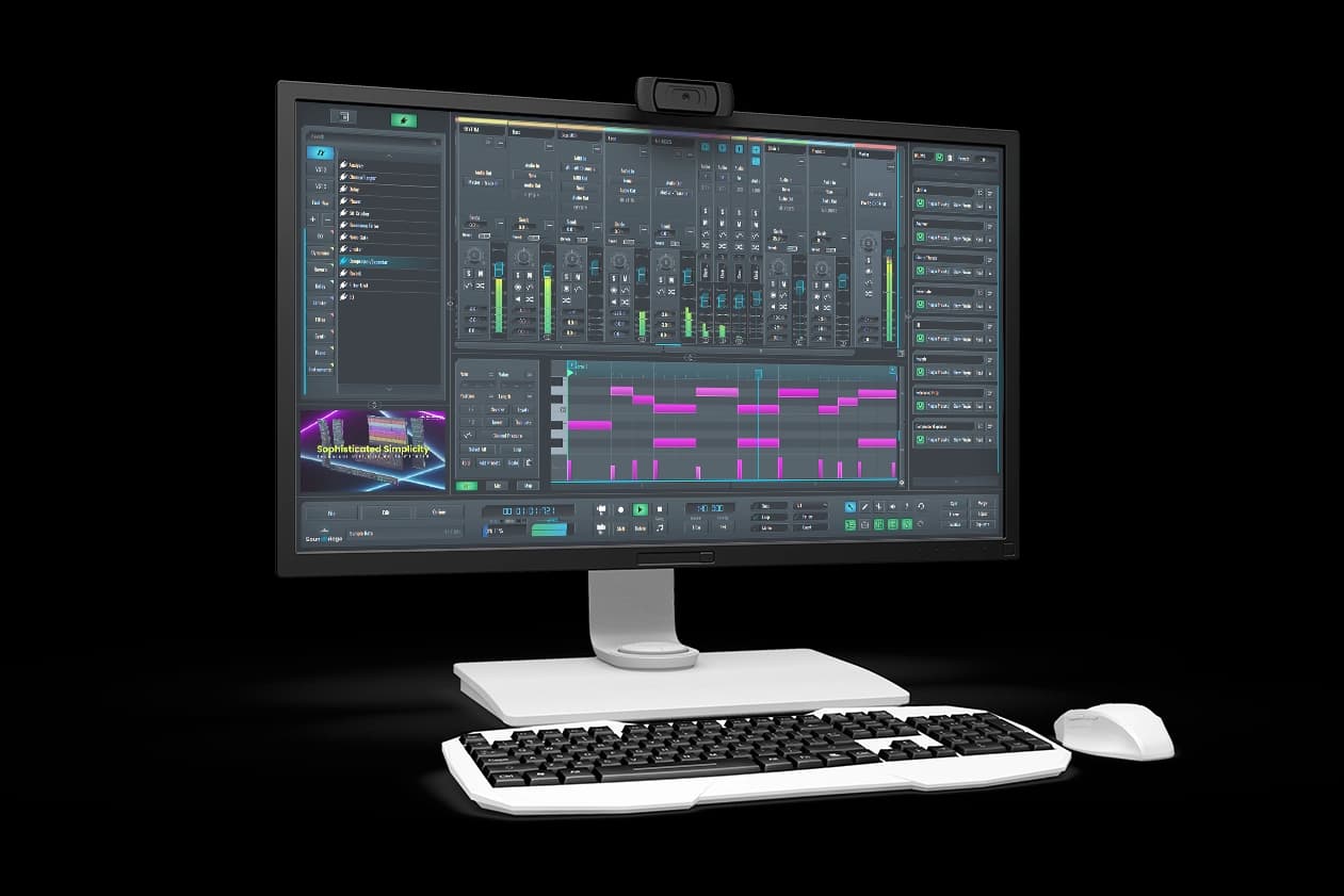 This is an image of a computer featuring the SoundBridge: DAW.