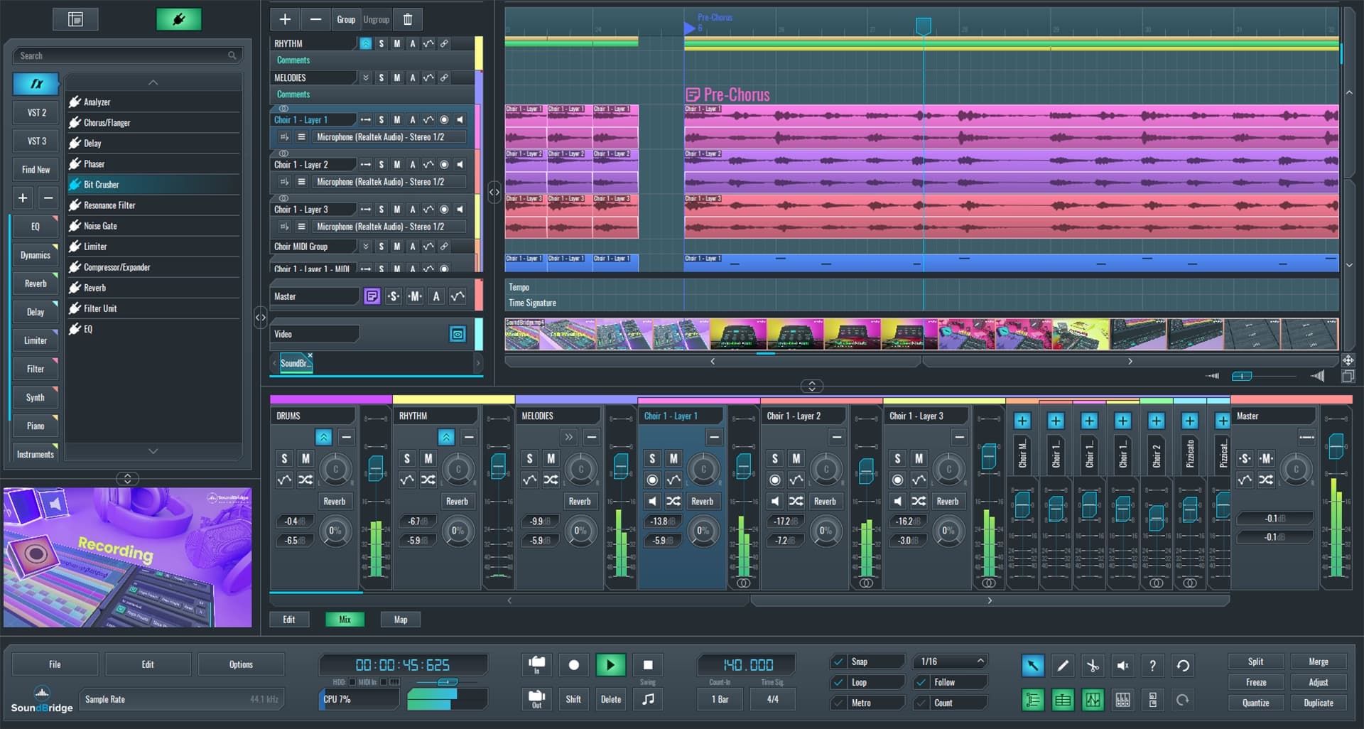 You are looking at an image of the SoundBridge: DAW. This image is dynamic and will change depending on the carousel's state.