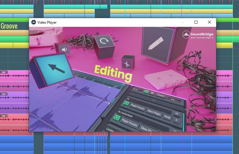 Native Ultra-HD video support (AVC / HEVC / VVC) with frame-accurate scrubbing, linear track-locking, and high-bitrate playback for demanding scoring sessions.