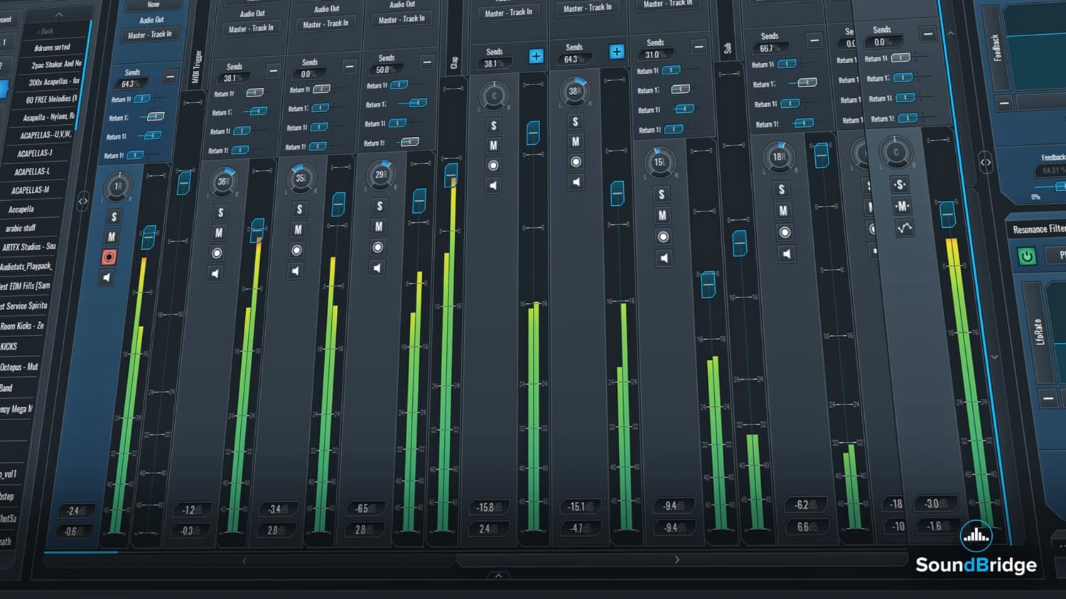 This is the featured image of the SoundBridge Widgets: Mixer (Main & Mini) blog article.
