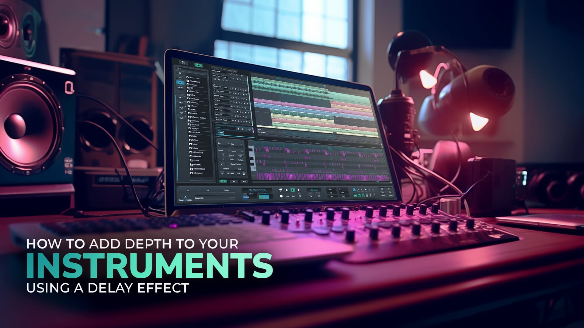 This is the featured image of the Add Depth to Your Instruments Using a Delay Effect blog article.