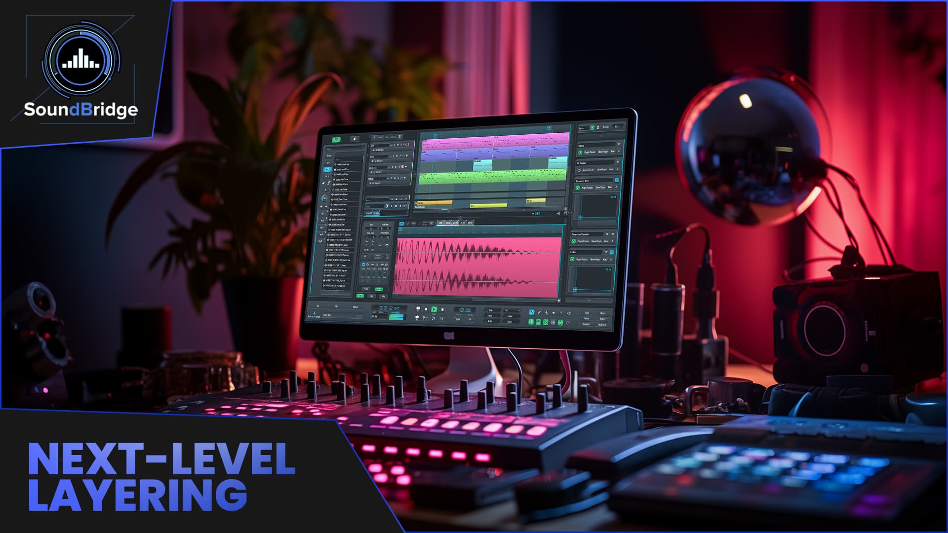 This is the featured image of the Five Layering Tricks Using the SoundBridge Sampler blog article.